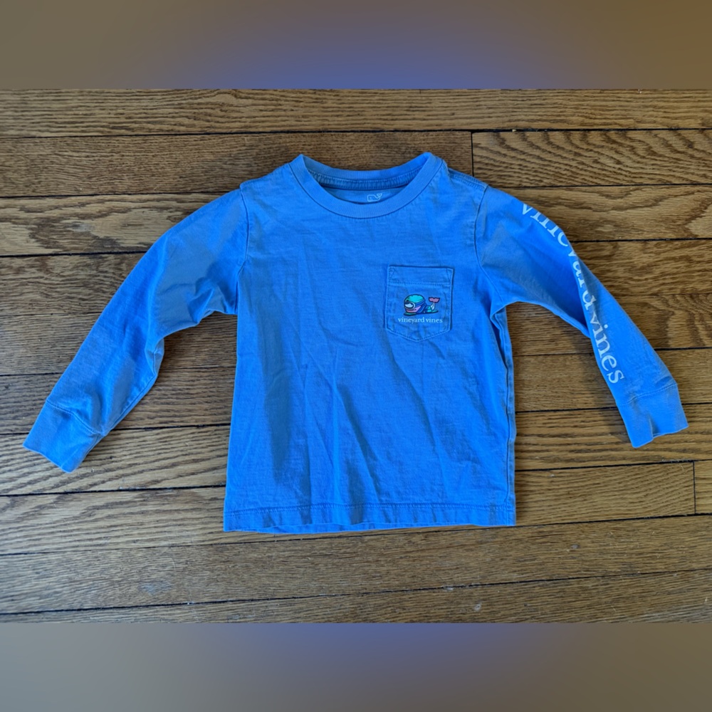 Vineyard Vines Snowboard Whale Long-Sleeve Tee - Size 2